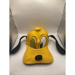 Disney Parks Pluto Foam Hat Floppy Ears Yellow Adult Size